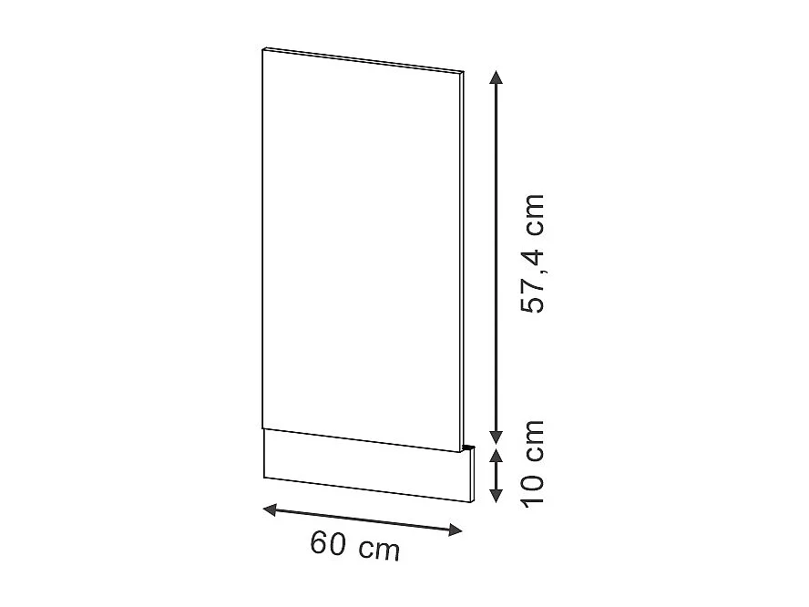Panel frontal rayas negras 60x1.6x67.4 fame-line
