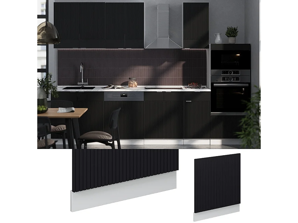 Panel przedni czarne paski 60x1.6x67.4 fame-line
