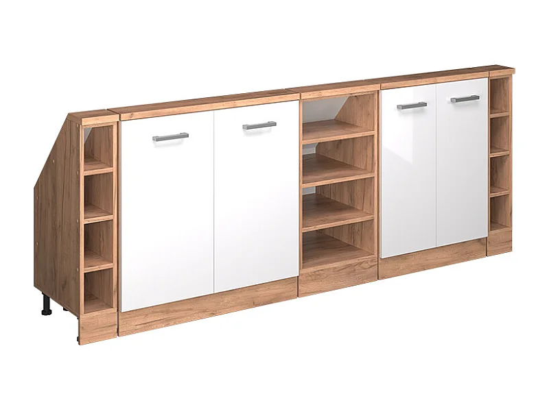 Meuble sous pente blanc haute brillance 215x46x81.6 r-line