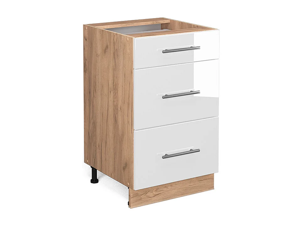 Mueble bajo de cocina blanco alto brillo 50x60x82 fame-line