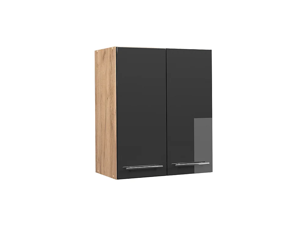 Elément haut de cuisine anthracite haute brillance 60x34.1x72 fame-line