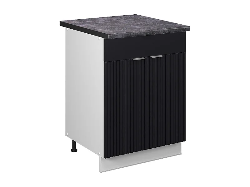 Mueble bajo de cocina rayas negras 60x60x82 fame-line