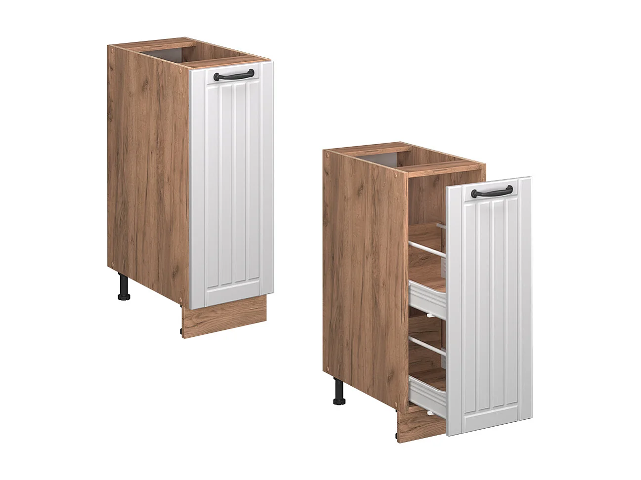 Meuble de cuisine blanc campagne 30x51.6x82 fame-line