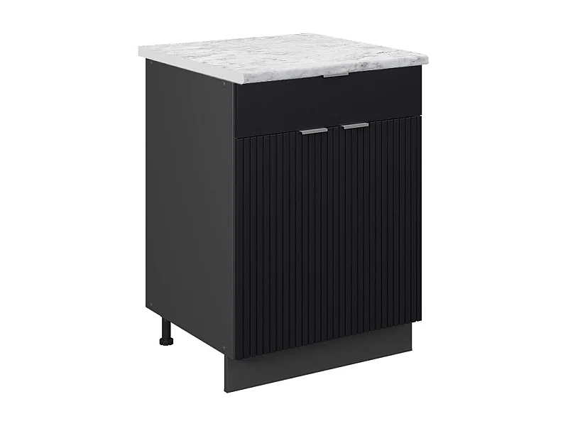 Küchenunterschrank schwarz gestreift 60x60x82 fame-line