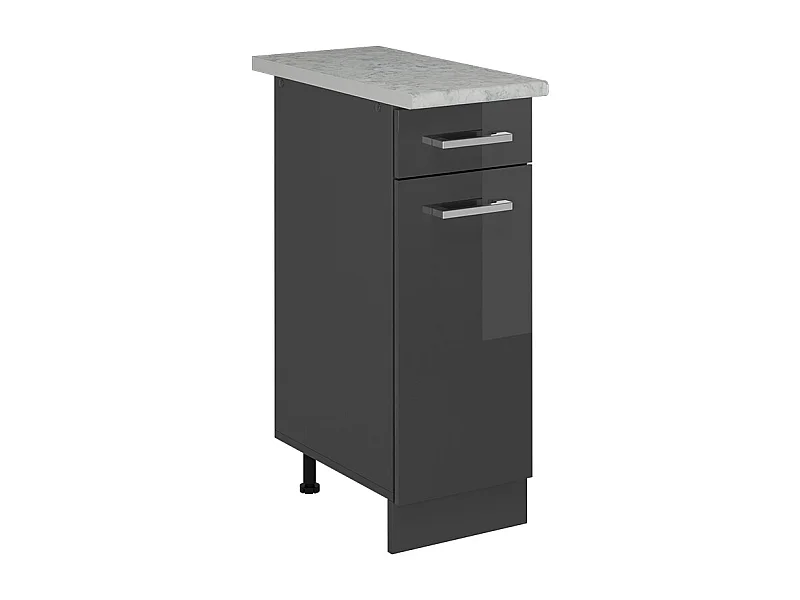 Mueble bajo de cocina antracita alto brillo 30x60x81.6 r-line