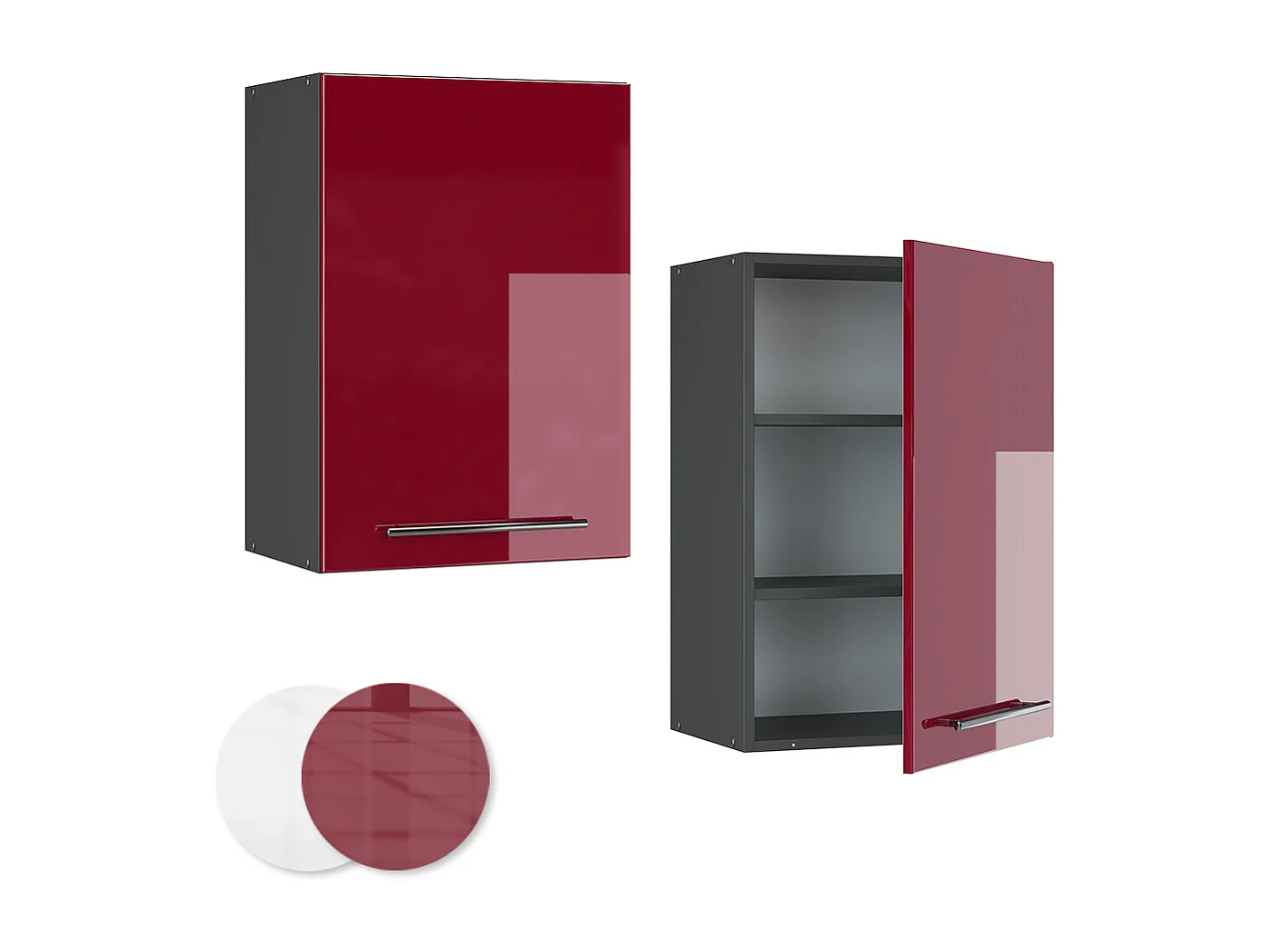Hängeschrank bordeaux hochglanz 50x34.1x72 fame-line