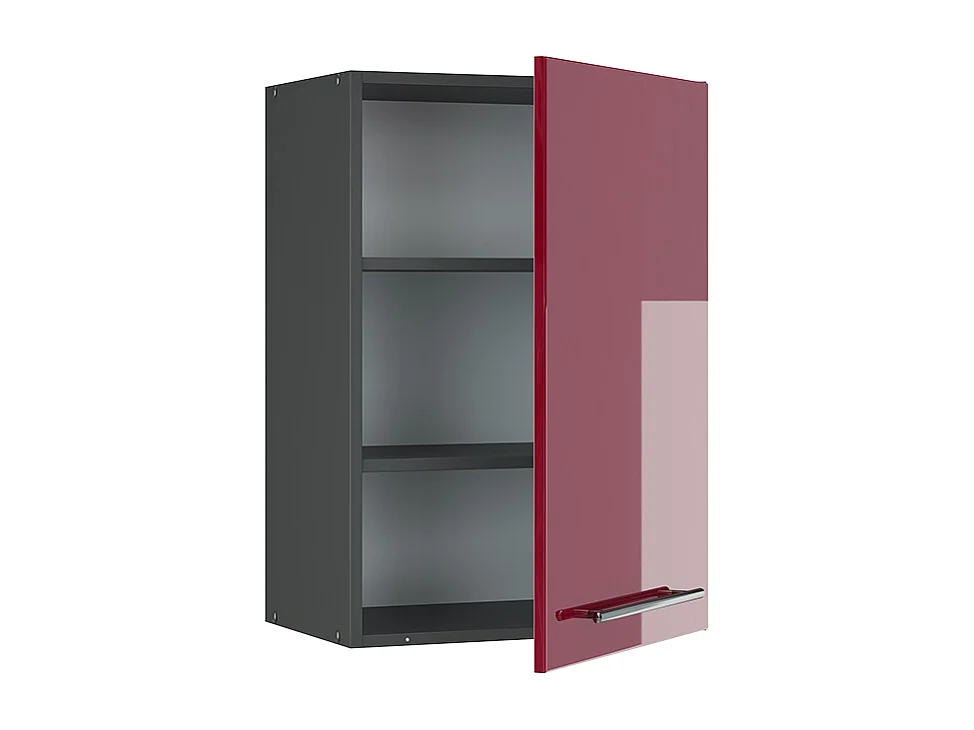 Elément haut de cuisine rouge bordeaux haute brillance 50x34.1x72 fame-line