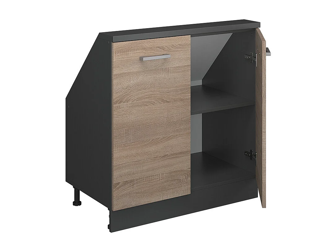 Armario de cocina para techo inclinado sonoma 80x46x81.6 r-line