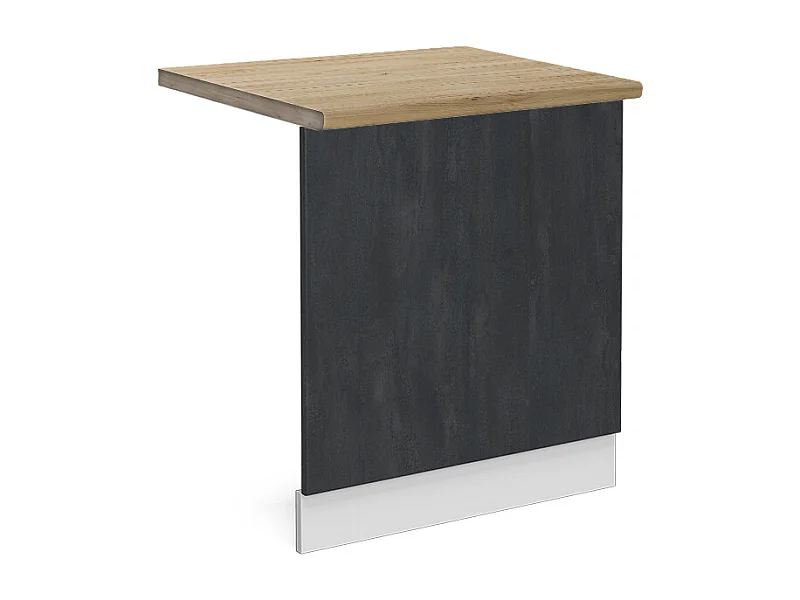 Panel frontal hormigón negro 60x1.6x57.2 r-line