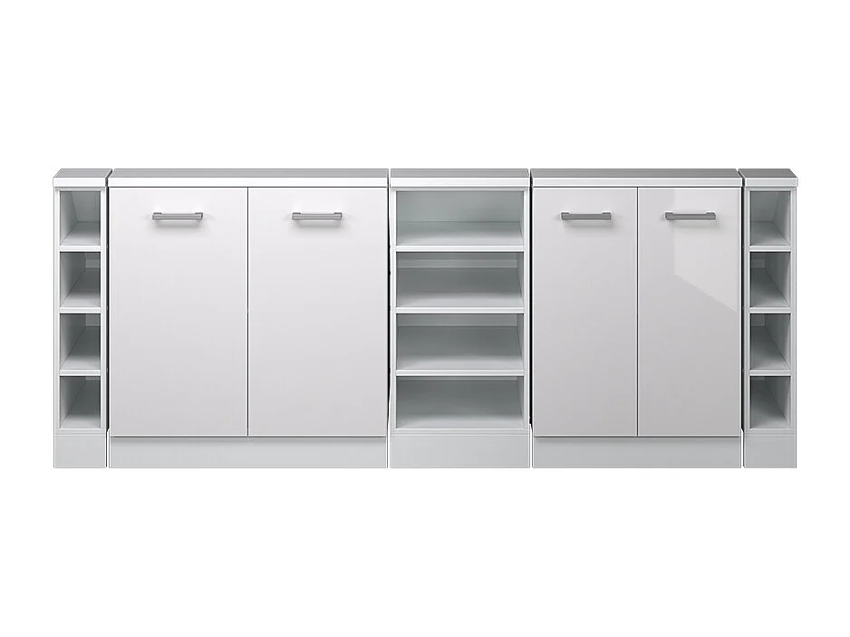 Armario de cocina para techo inclinado blanco alto brillo 215x46x81.6 r-line