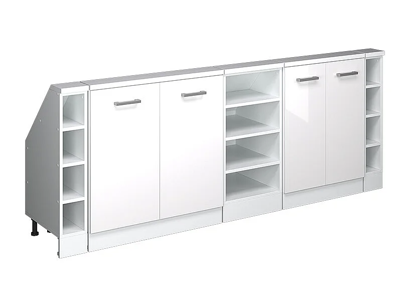 Meuble sous pente blanc haute brillance 210x46x81.6 r-line