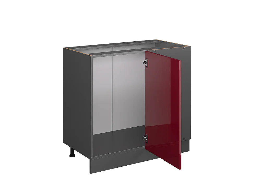 Hoekkast rode hoogglans 86x60x81.6 r-line