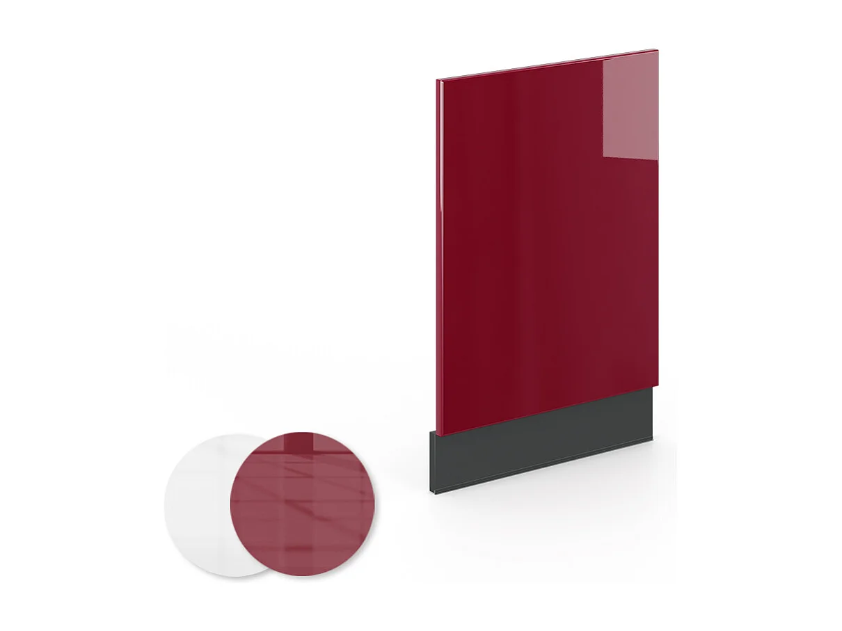 Façade rouge bordeaux haute brillance 45x1.6x67.4 fame-line