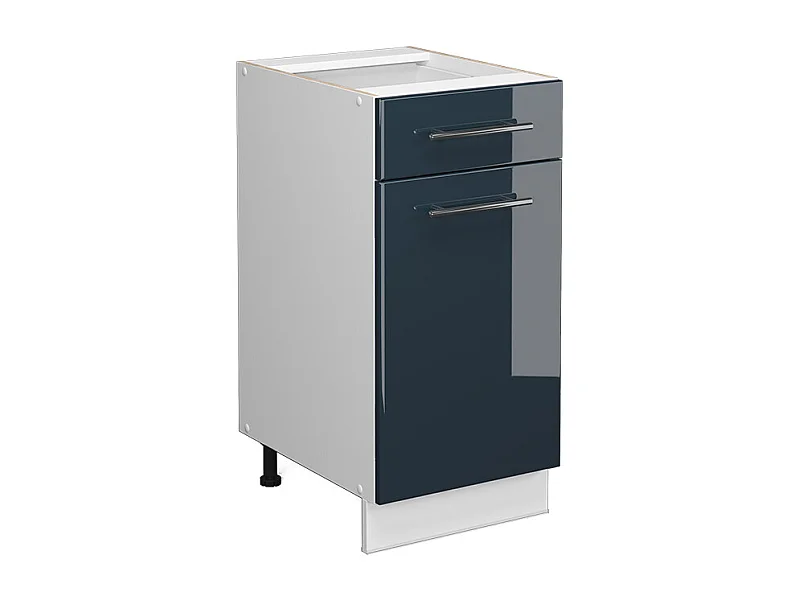 Meuble cuisine bleu foncé brillant 40x51.6x82 fame-line