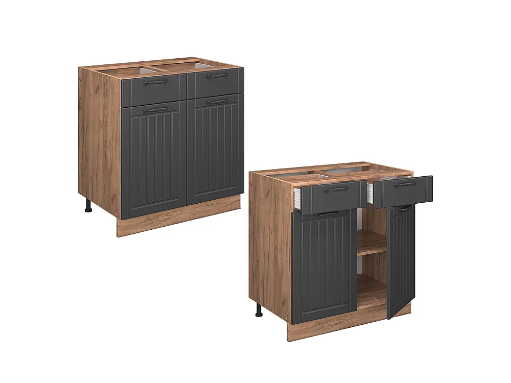 Küchenunterschrank dunkelgrau 80x60x82 fame-line