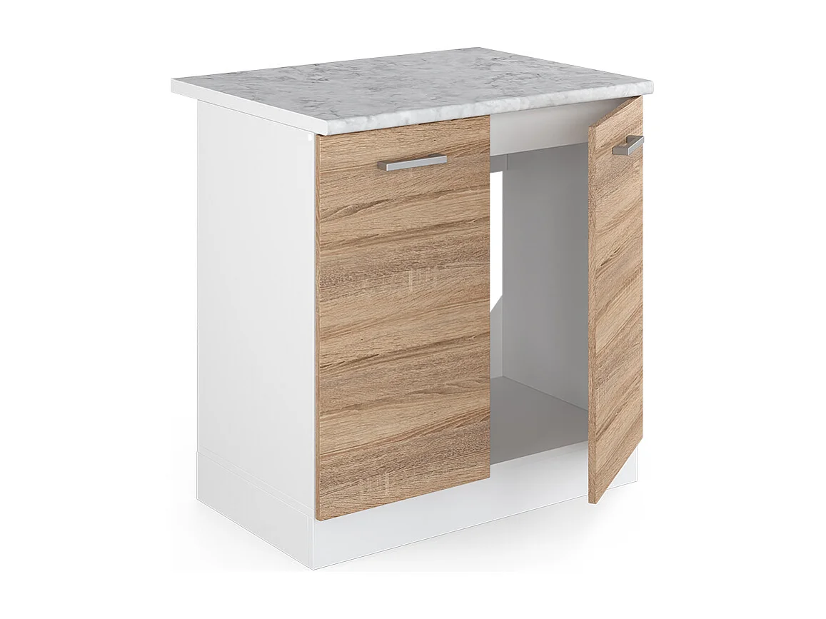 Meuble bas sous-évier sonoma 80x60x81.6 r-line