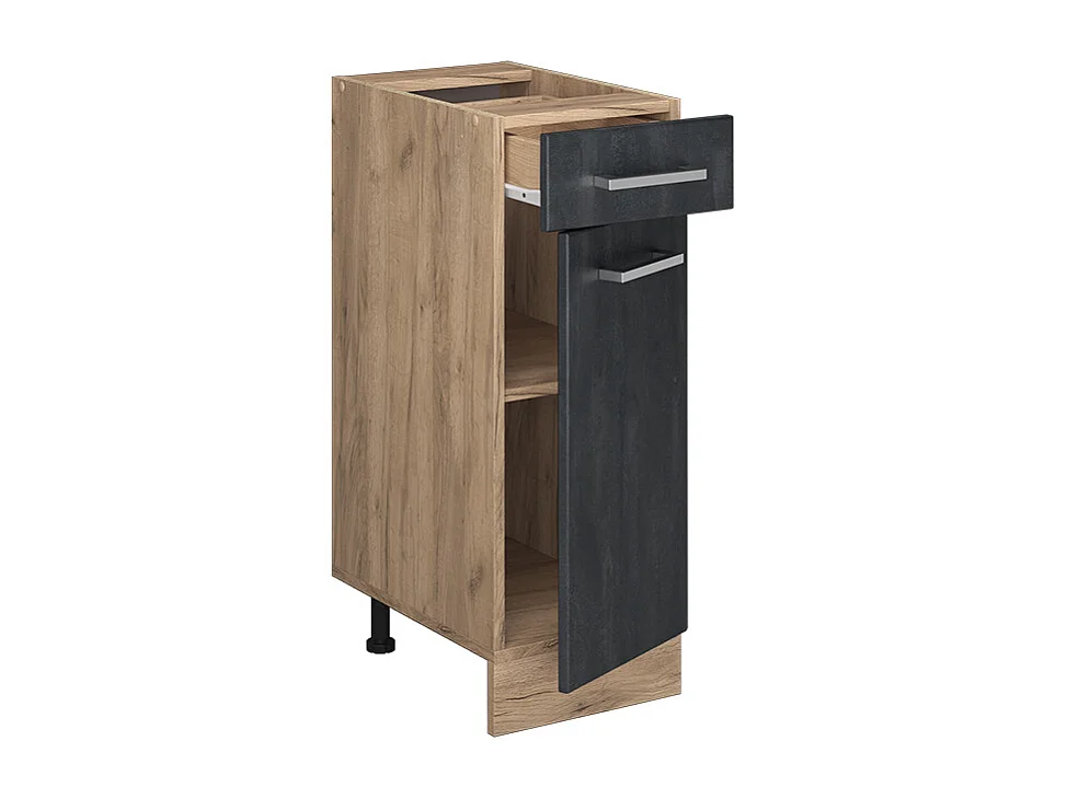 Meuble cuisine béton noir 30x46x81.6 r-line