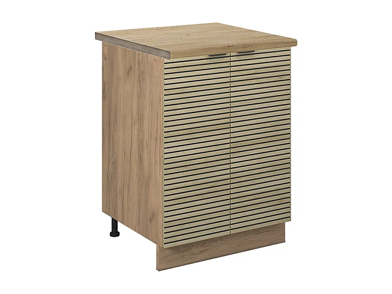 Meuble bas de cuisine panneau en chêne 60x60x82 fame-line