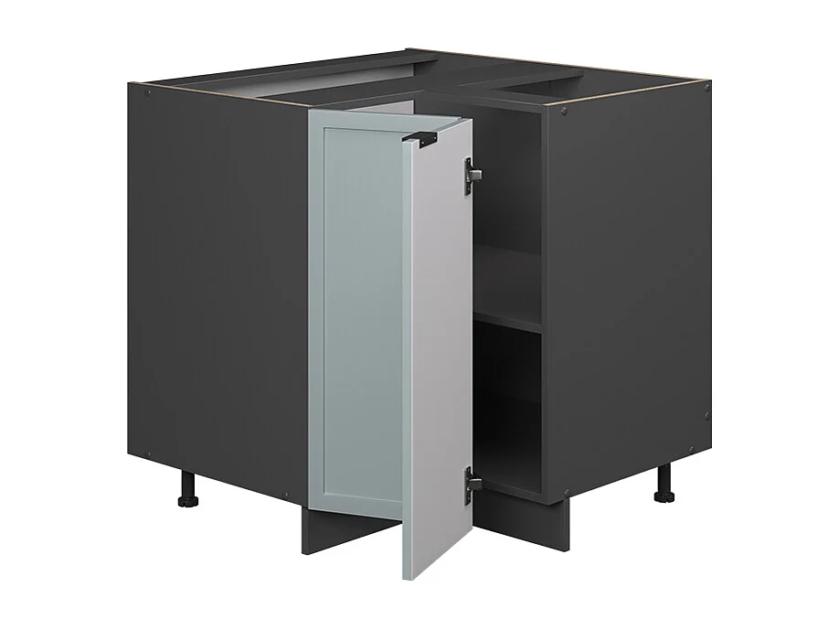 Eckunterschrank hellblau-grau 80.5x60x82 fame-line