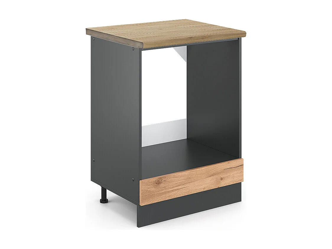 Meuble pour four chêne de force doré 60x60x81.6 r-line