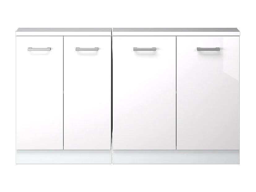 Meuble sous pente blanc haute brillance 140x46x81.6 r-line