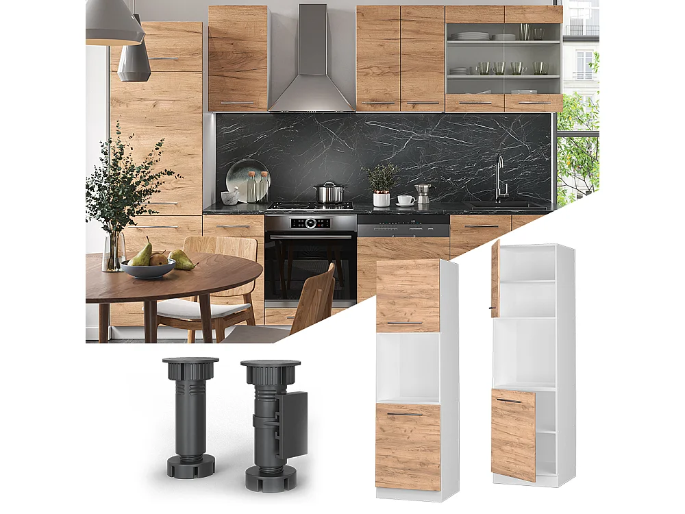 Mobile per forno da incasso quercia dorata 60x58x206.8 fame-line