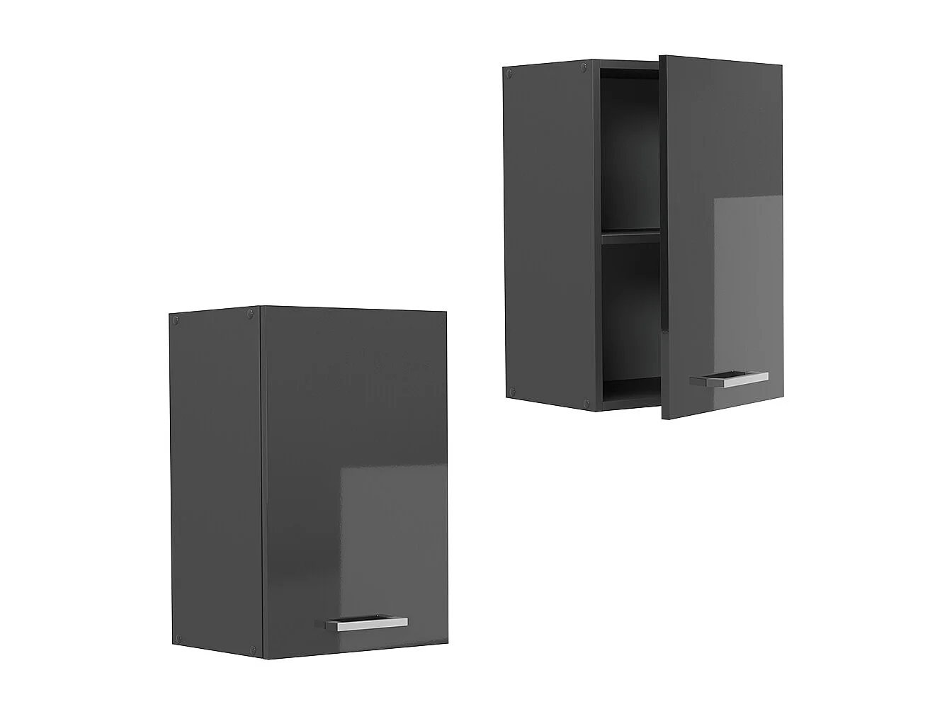 Elément haut de cuisine anthracite haute brillance 40x31x60 r-line