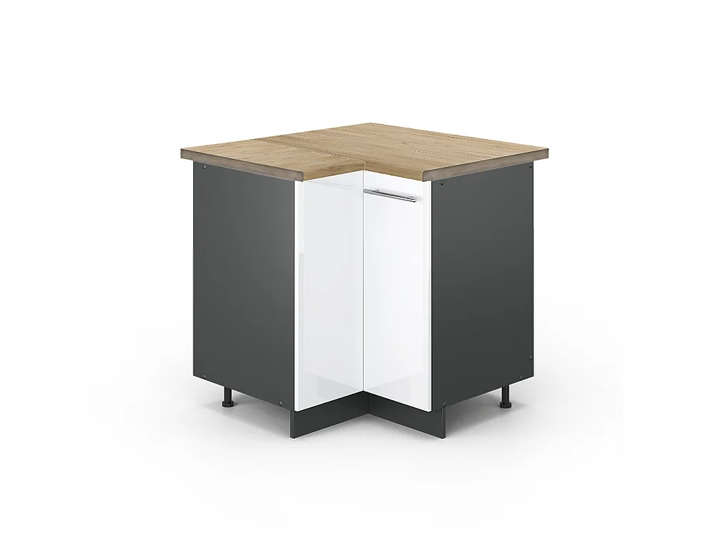 Mobile ad angolo cucina bianco lucido 80.5x60x82 fame-line
