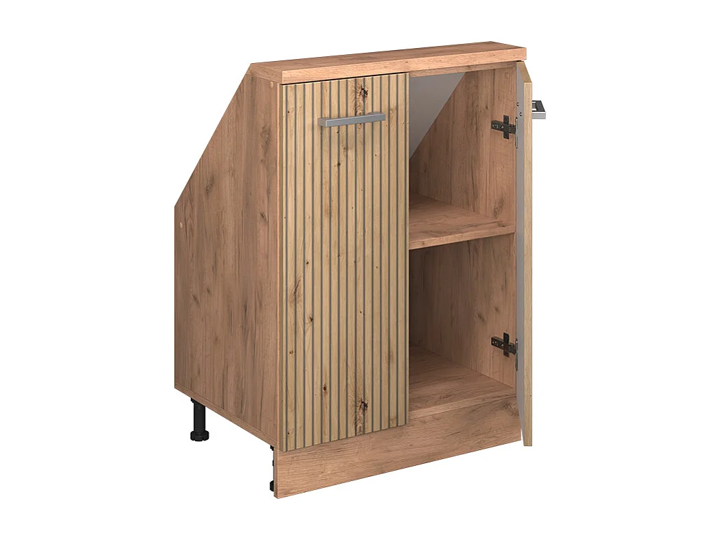 Armario de cocina para techo inclinado roble artesanal 60x46x81.6 r-line