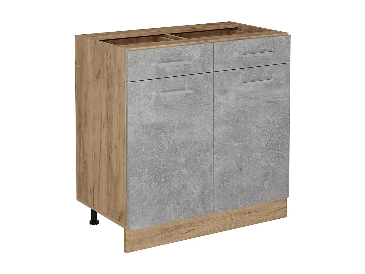 Mueble bajo de cocina hormigón 80x46x81.6 r-line