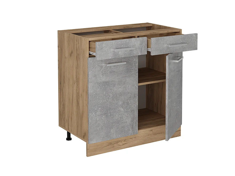 Mueble bajo de cocina hormigón 80x46x81.6 r-line