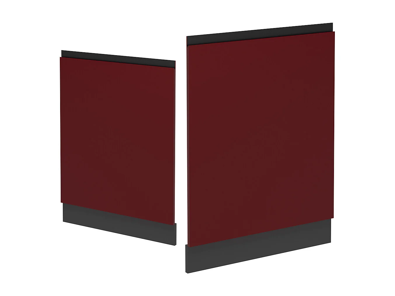 Panel frontal del lavavajillas rojo 60x1.6x81.8 r-line