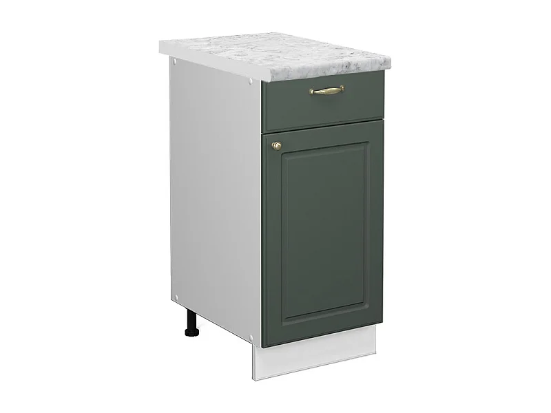 Mueble bajo de cocina verde dorado casa de campo 40x60x82 fame-line