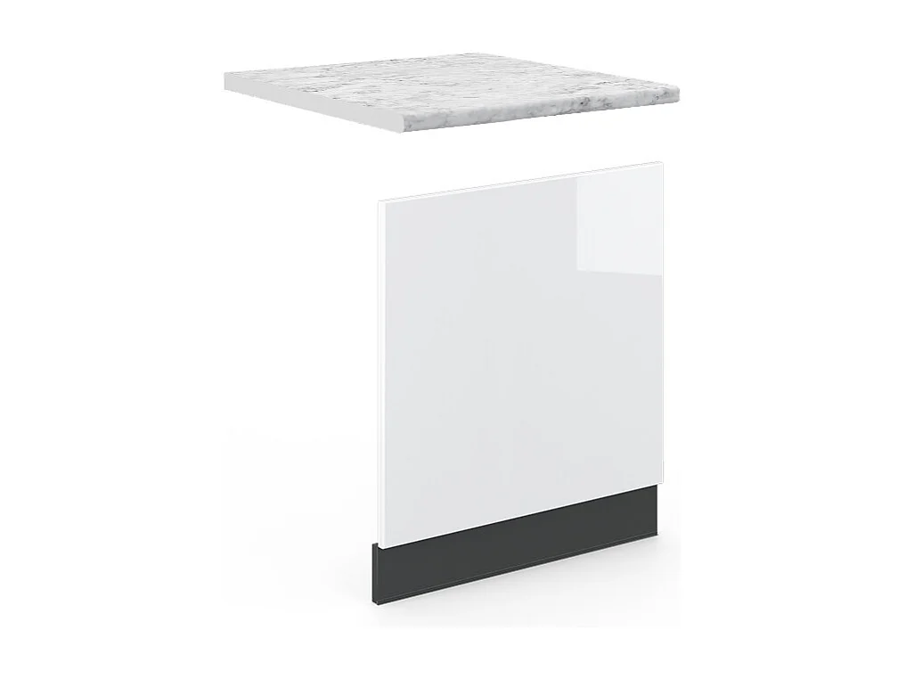 Panel frontal blanco alto brillo 60x1.6x67.4 fame-line