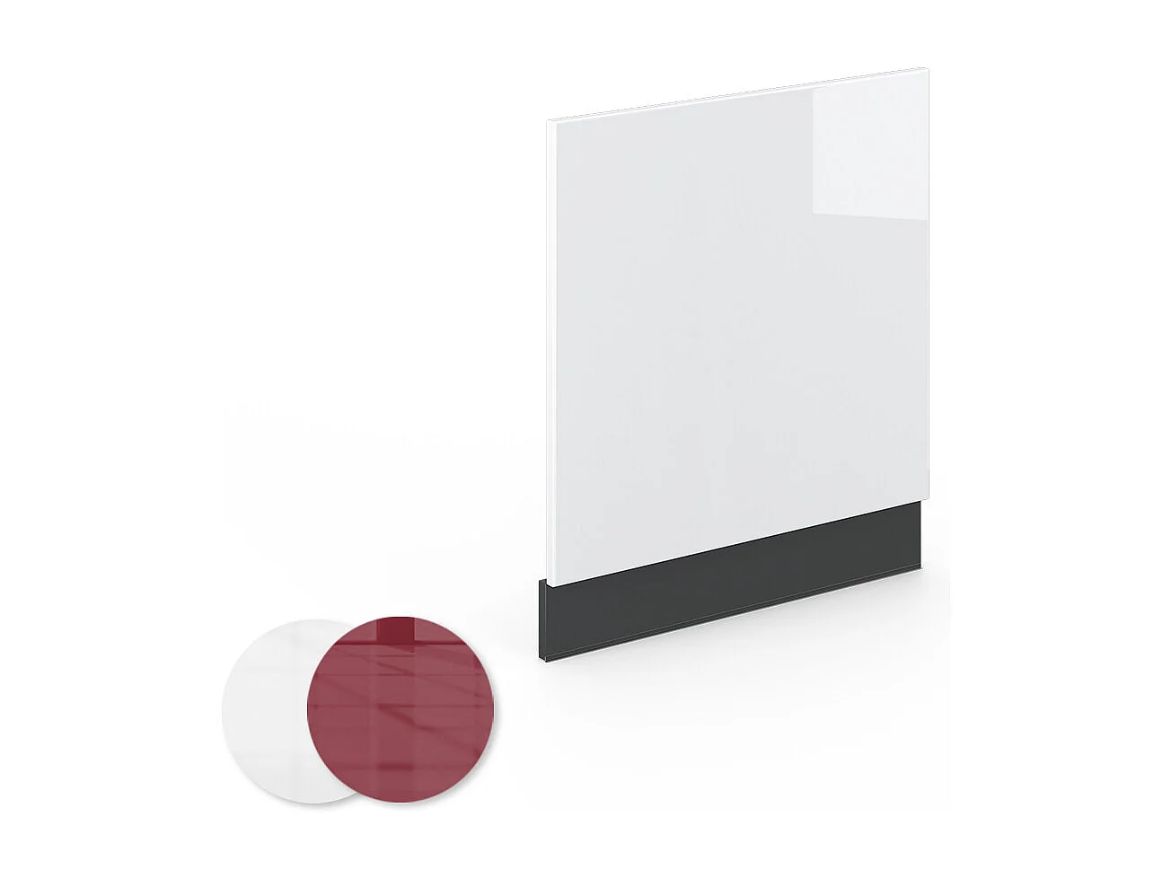 Panel frontal blanco alto brillo 60x1.6x67.4 fame-line