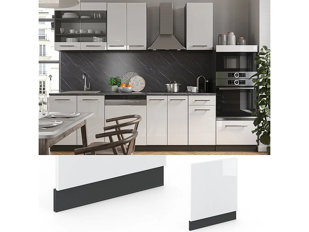 Frontpaneel wit hoogglans 60x1.6x67.4 fame-line