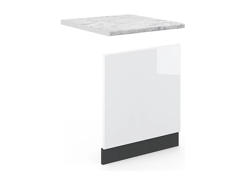 Panel frontal blanco alto brillo 60x1.6x67.4 fame-line