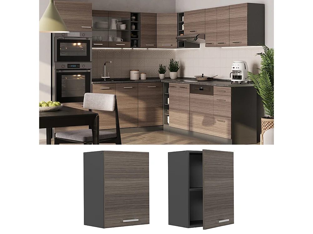 Wall cabinet noble gray 45x31x60 r-line