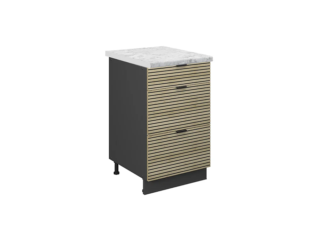 Keukenonderkast eiken paneel/antraciet 50x60x82 fame-line