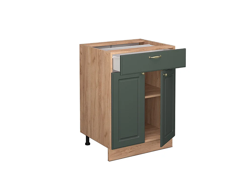 Meuble cuisine vert or campagne 60x60x82 fame-line