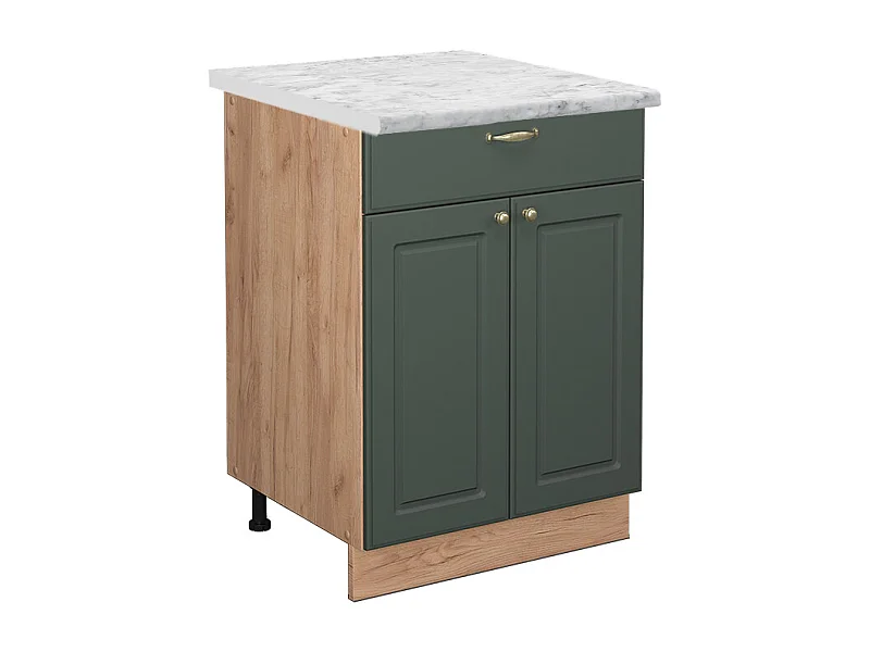 Meuble cuisine vert or campagne 60x60x82 fame-line