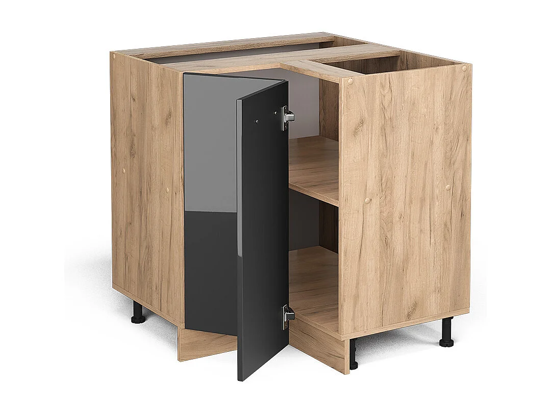 Mobile ad angolo cucina antracite lucido 75.6x60x81.6 r-line