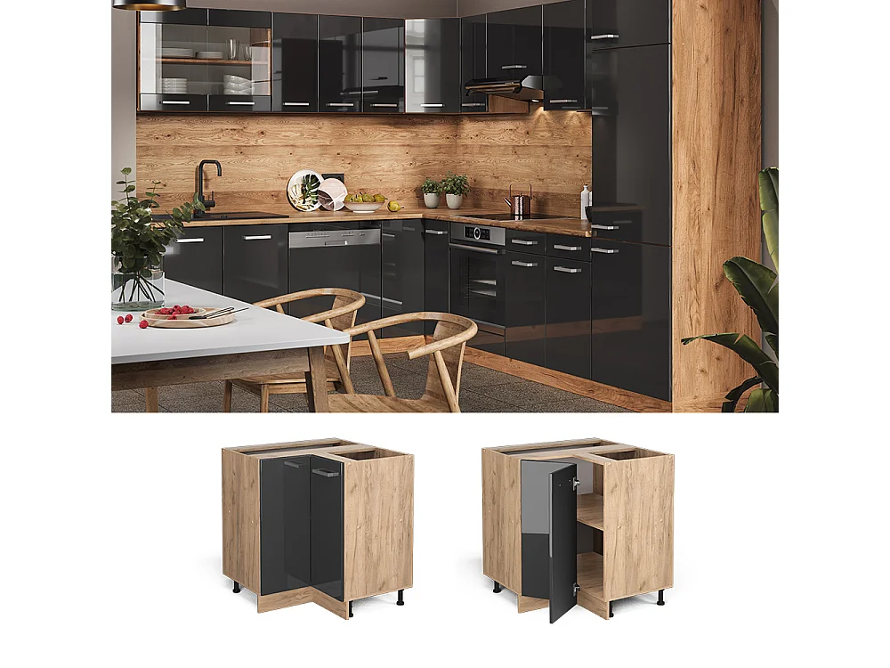 Meuble dangle anthracite haute brillance 75.6x60x81.6 r-line