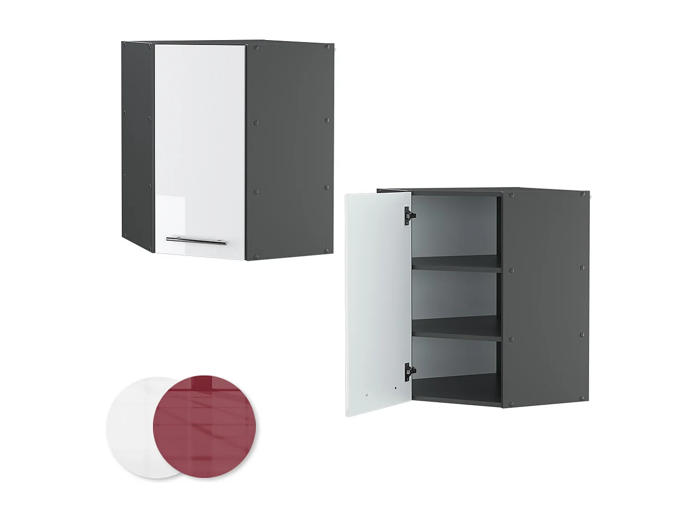 Mobile angolare da cucina bianco lucido 57x34.1x72 fame-line