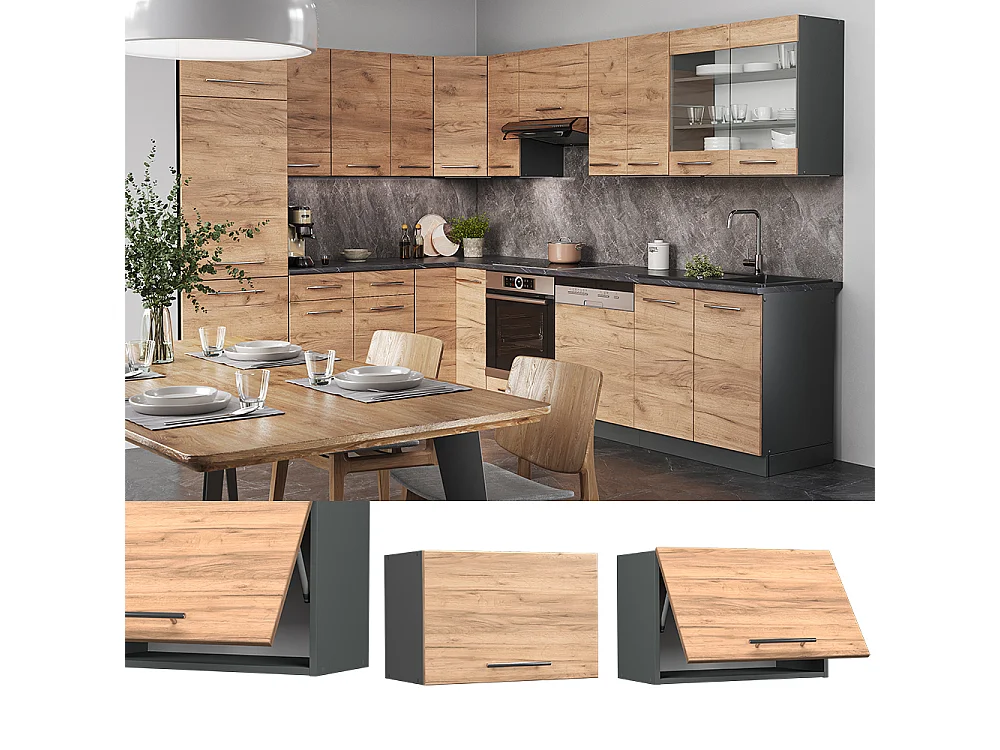 Pensile da cucina quercia dorata 60x34.1x40 fame-line