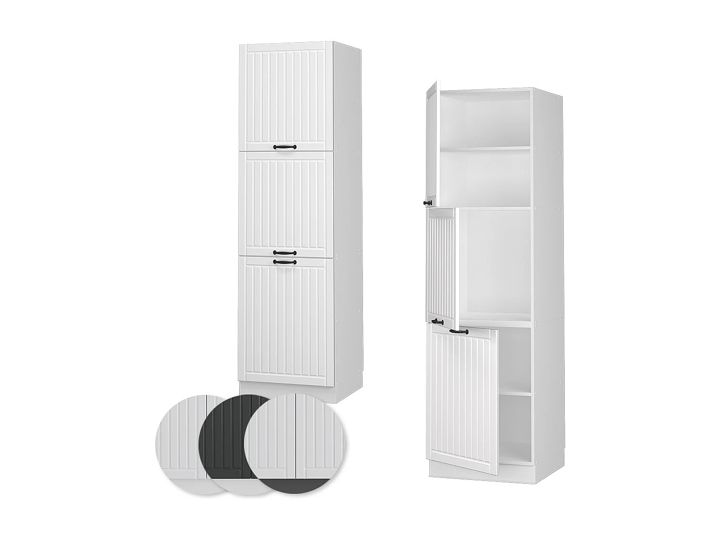 Armario para horno empotrado blanco casa de campo 60x58x206.8 fame-line