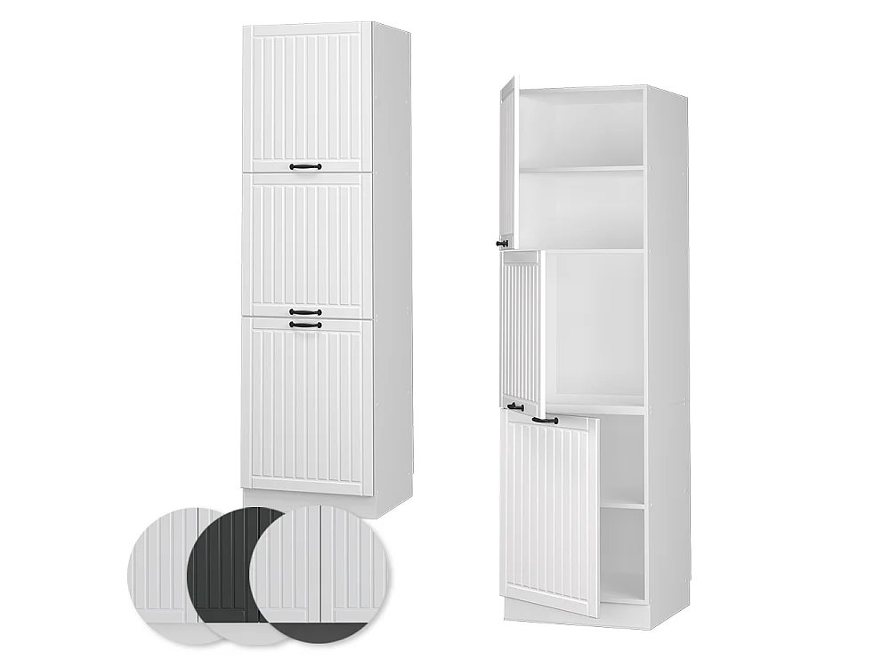 Meuble pour four blanc campagne 60x58x206.8 fame-line