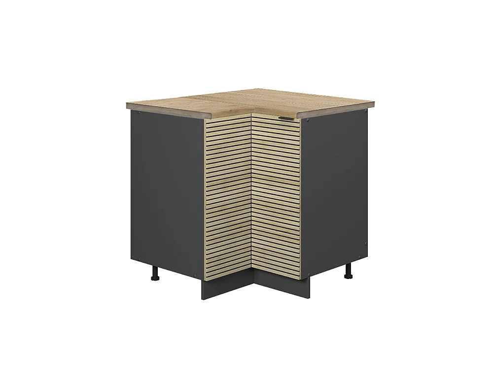 Eckunterschrank eiche paneel 80.5x60x82 fame-line