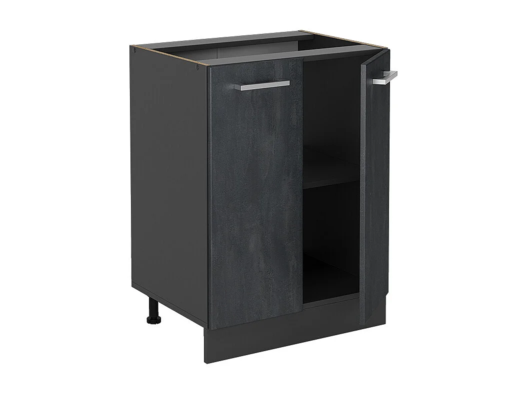 Mobiletto base cucina calcestruzzo nero 60x46x81.6 r-line