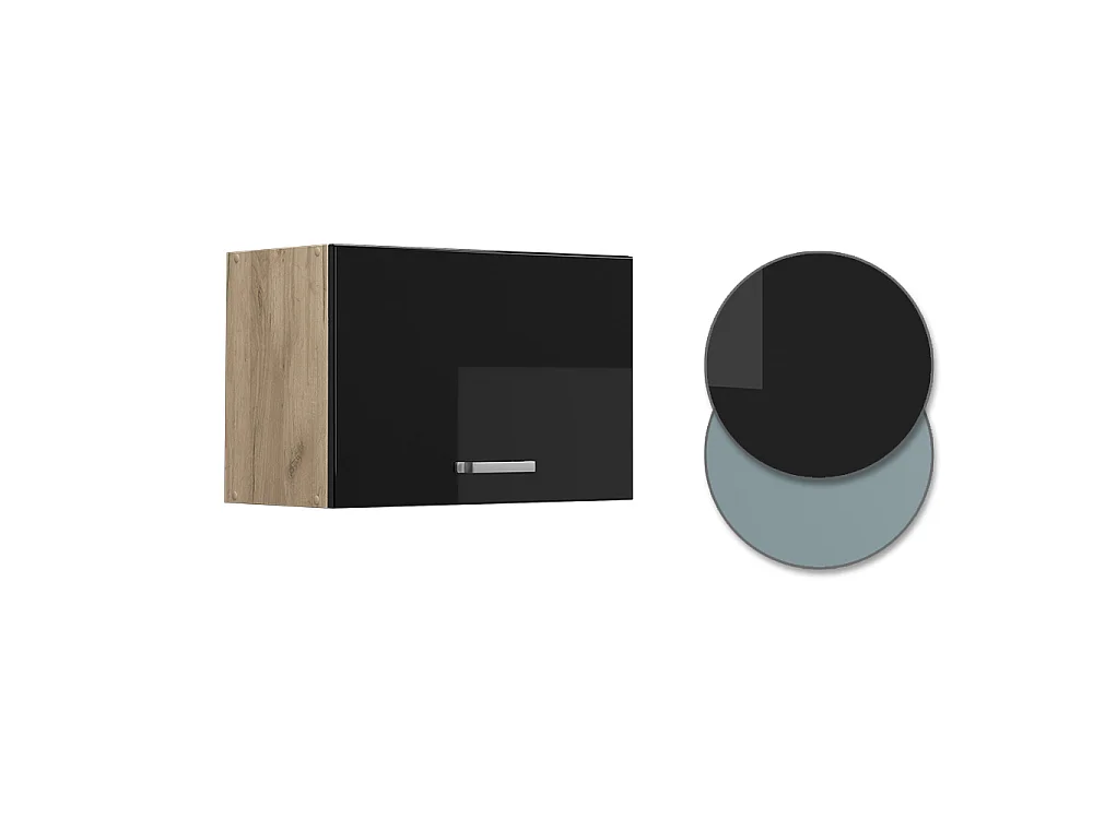 Armário de parede preto alto brilho 60x31x40 r-line